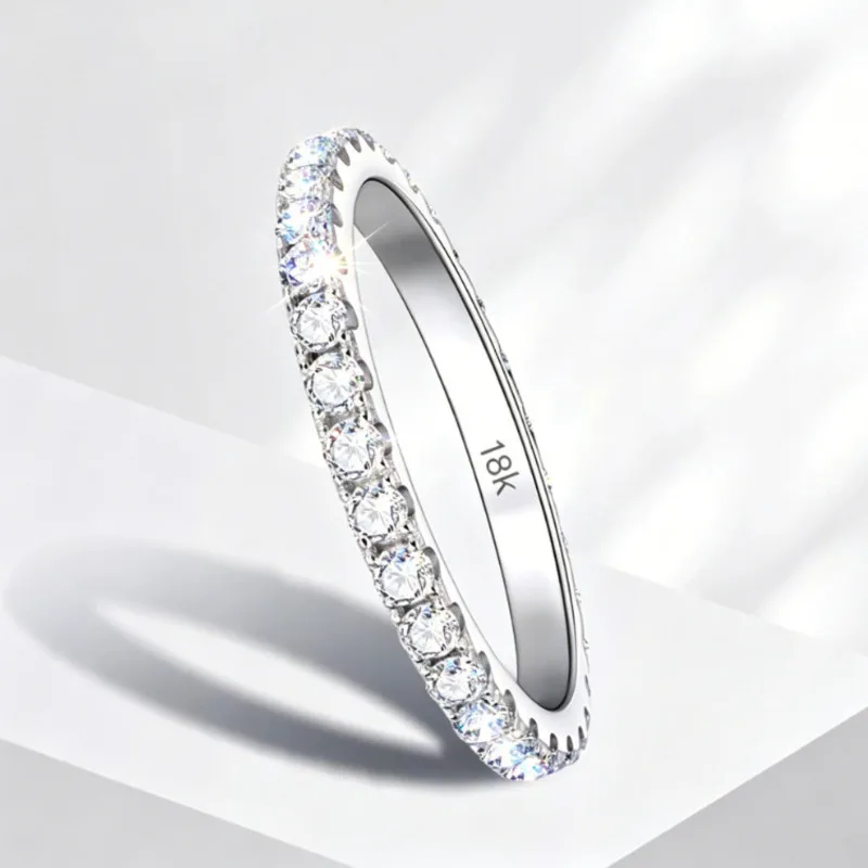 TS 925 Sterling Sliver 18K Gold Moissanite Half Eternity Ring D VVS1 Sparkling Stackable Wedding Band for Women Fine Jewelry
TS 925 Sterling Sliver 18K Gold Moissanite Half Eternity Ring D VVS1 Sparkling Stackable Wedding Band for Women Fine Jewelry