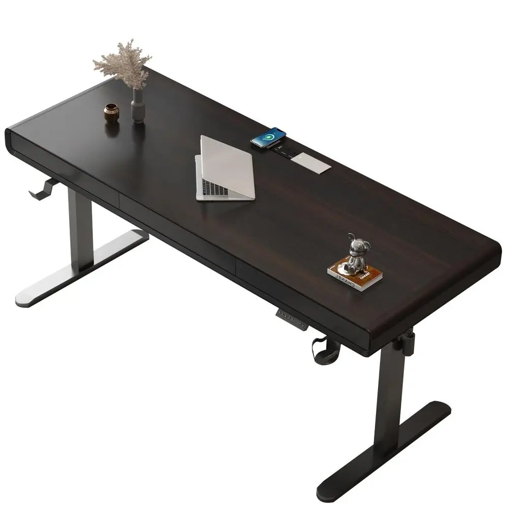 Height Adjustable Electric Standing Desk with Charging Station, 3 Drawers Computer Desk with Storage, 3 Memory Preset, High Wei
Height Adjustable Electric Standing Desk with Charging Station, 3 Drawers Computer Desk with Storage, 3 Memory Preset, High Wei