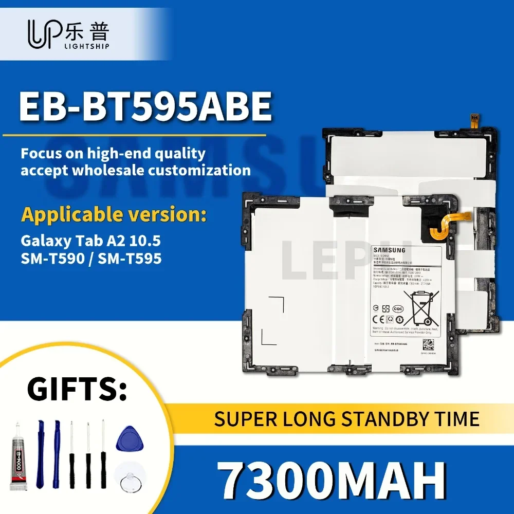 Аккумулятор для планшета Galaxy Tab A2 10,5, оригинальный аккумулятор EB-BT595ABE 7300 мАч для Samsung Galaxy Tab T590 T595 Сменный аккумулятор
Аккумулятор для планшета Galaxy Tab A2 10,5, оригинальный аккумулятор EB-BT595ABE 7300 мАч для Samsung Galaxy Tab T590 T595 Сменный аккумулятор