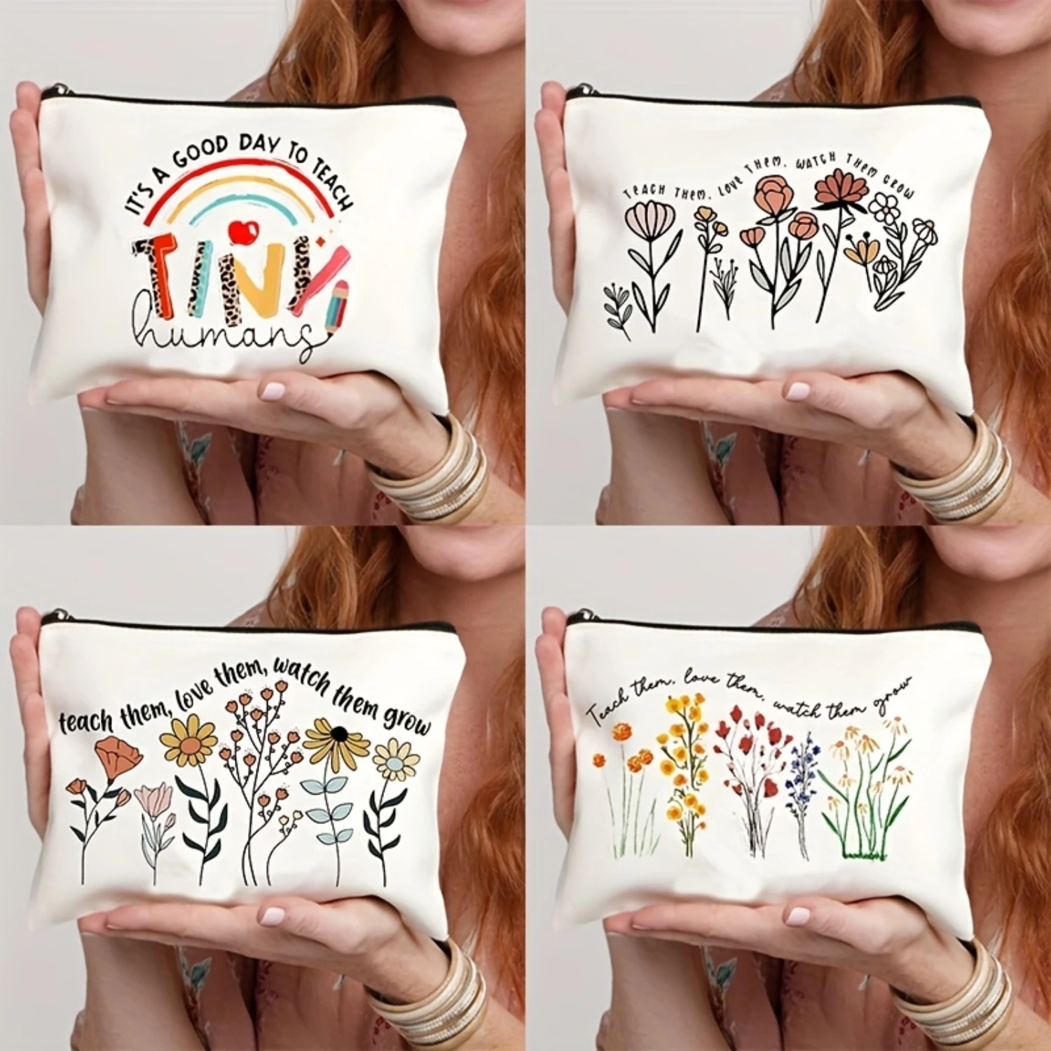 1 шт. Teach Them, Love Them, косметичка для учителя с принтом Watch Them Grow, женская косметичка, дорожный органайзер для туалетных принадлежностей, обратно в
1 шт. Teach Them, Love Them, косметичка для учителя с принтом Watch Them Grow, женская косметичка, дорожный органайзер для туалетных принадлежностей, обратно в