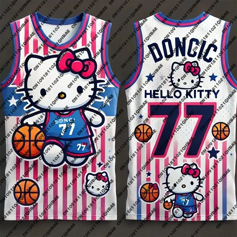 Детский новый специальный выпуск Hello Kitty Doncic No 77 баскетбольный жилет футболка быстросохнущий трикотаж без рукавов негабаритный спортивный жилет
Детский новый специальный выпуск Hello Kitty Doncic No 77 баскетбольный жилет футболка быстросохнущий трикотаж без рукавов негабаритный спортивный жилет