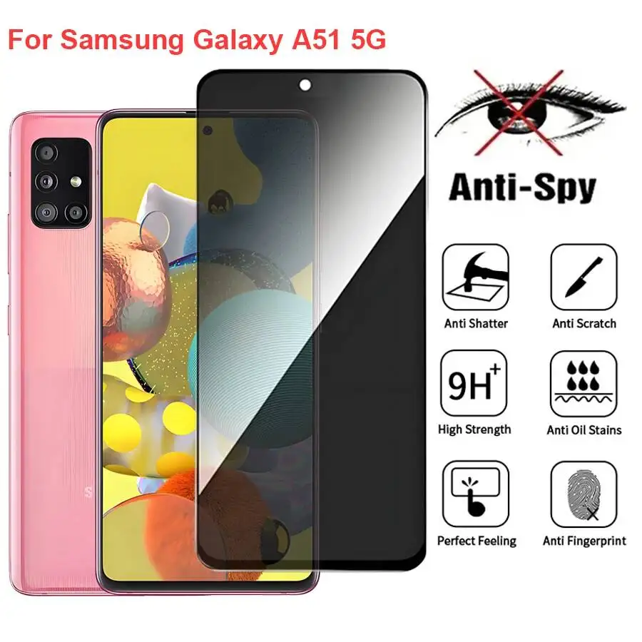 For Samsung Galaxy A51 SM-A516F Anti Spy Privacy Tempered Glass Screen Protector Compatible For Galaxya51 5G Phone Film
For Samsung Galaxy A51 SM-A516F Anti Spy Privacy Tempered Glass Screen Protector Compatible For Galaxya51 5G Phone Film