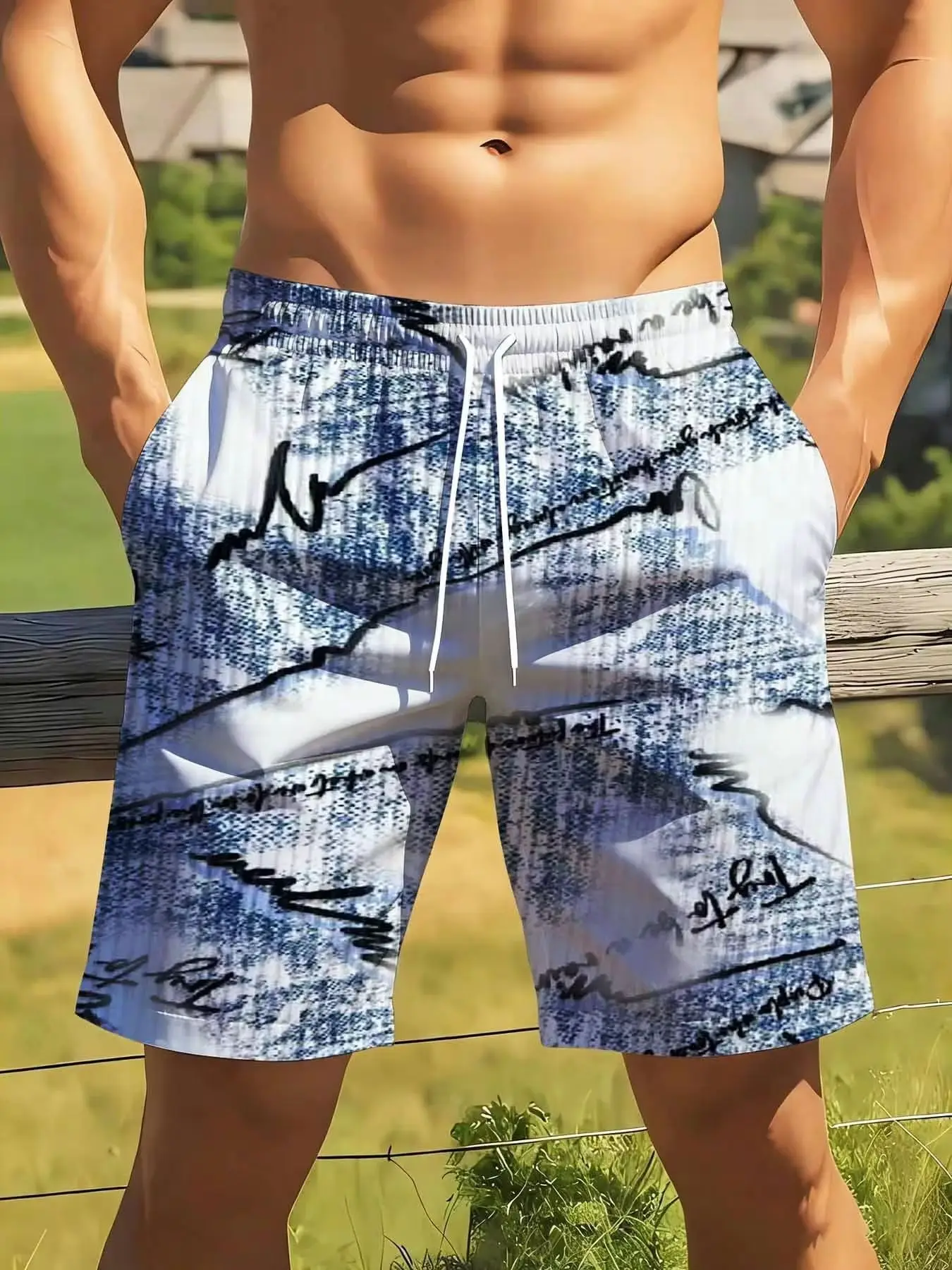 Men's Abstract Pattern Swim Trunks Quick Dry Beach Shorts For Summer Outdoor Activities And Vacation Wear
Men's Abstract Pattern Swim Trunks Quick Dry Beach Shorts For Summer Outdoor Activities And Vacation Wear