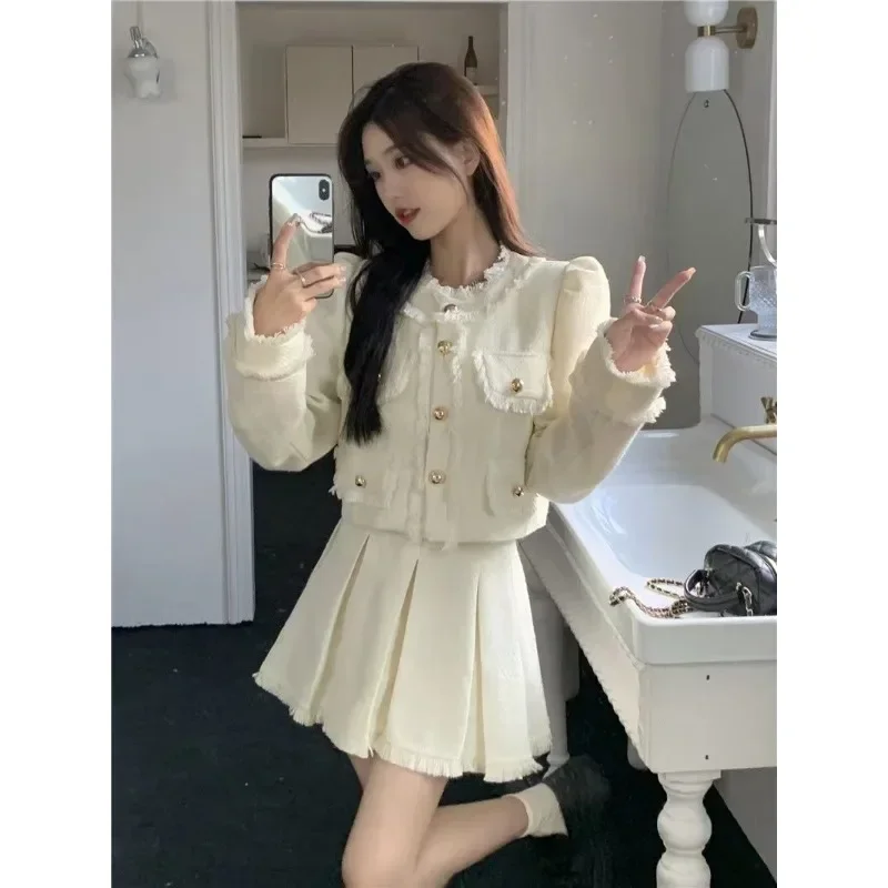 Small Fragrant Wind Suit Skirt Two-piece Short Suit Jacket Skirt Spring New Small Fragrant Wind Suit Woman Skirt Sets Dress
Small Fragrant Wind Suit Skirt Two-piece Short Suit Jacket Skirt Spring New Small Fragrant Wind Suit Woman Skirt Sets Dress