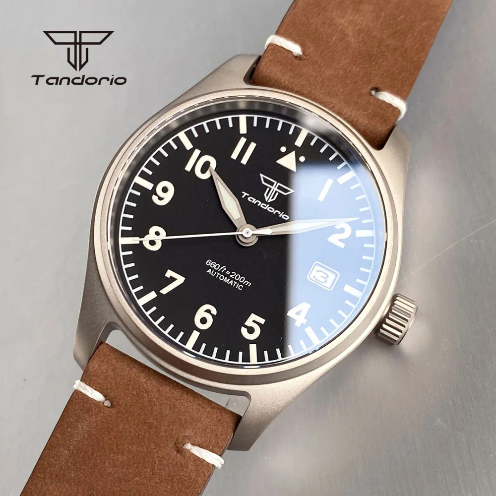 Tandorio Dive Titanium Pilot NH35 Механические 39 мм Сапфировые автоматические часы для мужчин 20 бар Водонепроницаемые наручные часы Дата Зеленый люм
Tandorio Dive Titanium Pilot NH35 Механические 39 мм Сапфировые автоматические часы для мужчин 20 бар Водонепроницаемые наручные часы Дата Зеленый люм