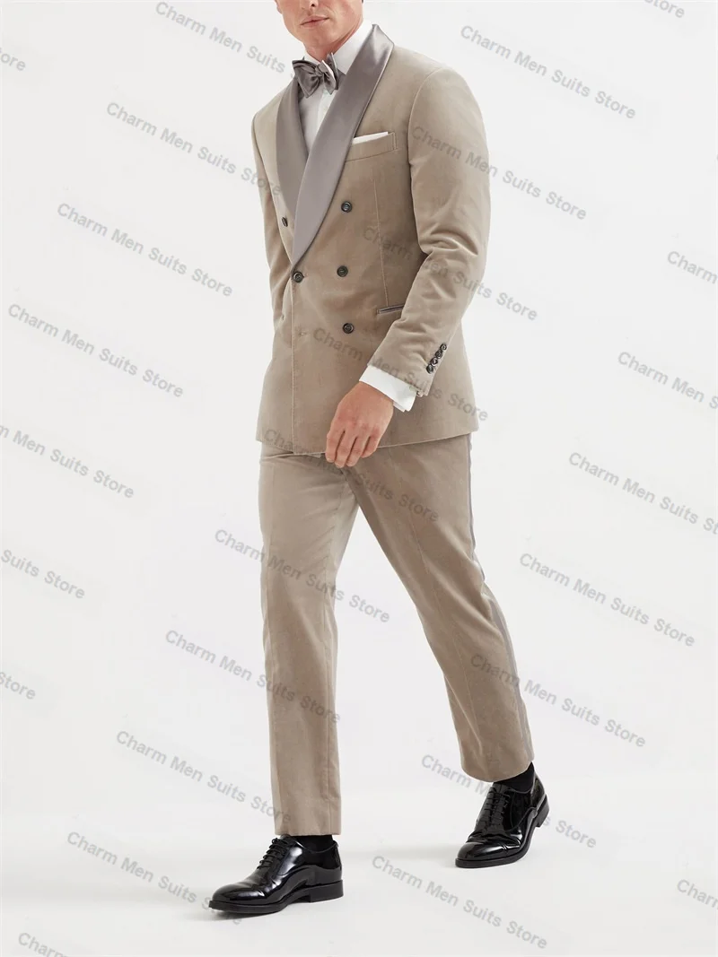 Grey Elegant Men Suits Pants Set 2 Piece Blazer+Trousers Customized Double Breasted Wedding Tuxedo Formal Office Prom Jacket
Grey Elegant Men Suits Pants Set 2 Piece Blazer+Trousers Customized Double Breasted Wedding Tuxedo Formal Office Prom Jacket