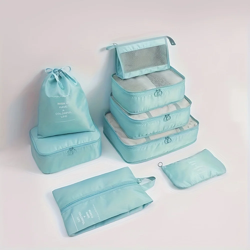 8-Piece Travel Organizer Set, Packing Cubes For Luggage, Casual Style Clothing & Shoes Sorting Bags, Space-Saving Suitcase Organ
8-Piece Travel Organizer Set, Packing Cubes For Luggage, Casual Style Clothing & Shoes Sorting Bags, Space-Saving Suitcase Organ
