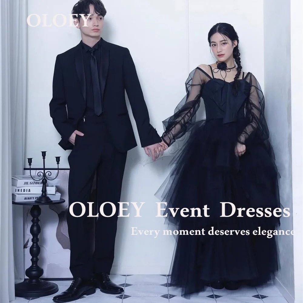 OLOEY Unique Black A Line Prom Dresses Korea Japan Photo Shoot Ruffles Tulle Women Wedding Party Gowns Floor Length Customized
OLOEY Unique Black A Line Prom Dresses Korea Japan Photo Shoot Ruffles Tulle Women Wedding Party Gowns Floor Length Customized