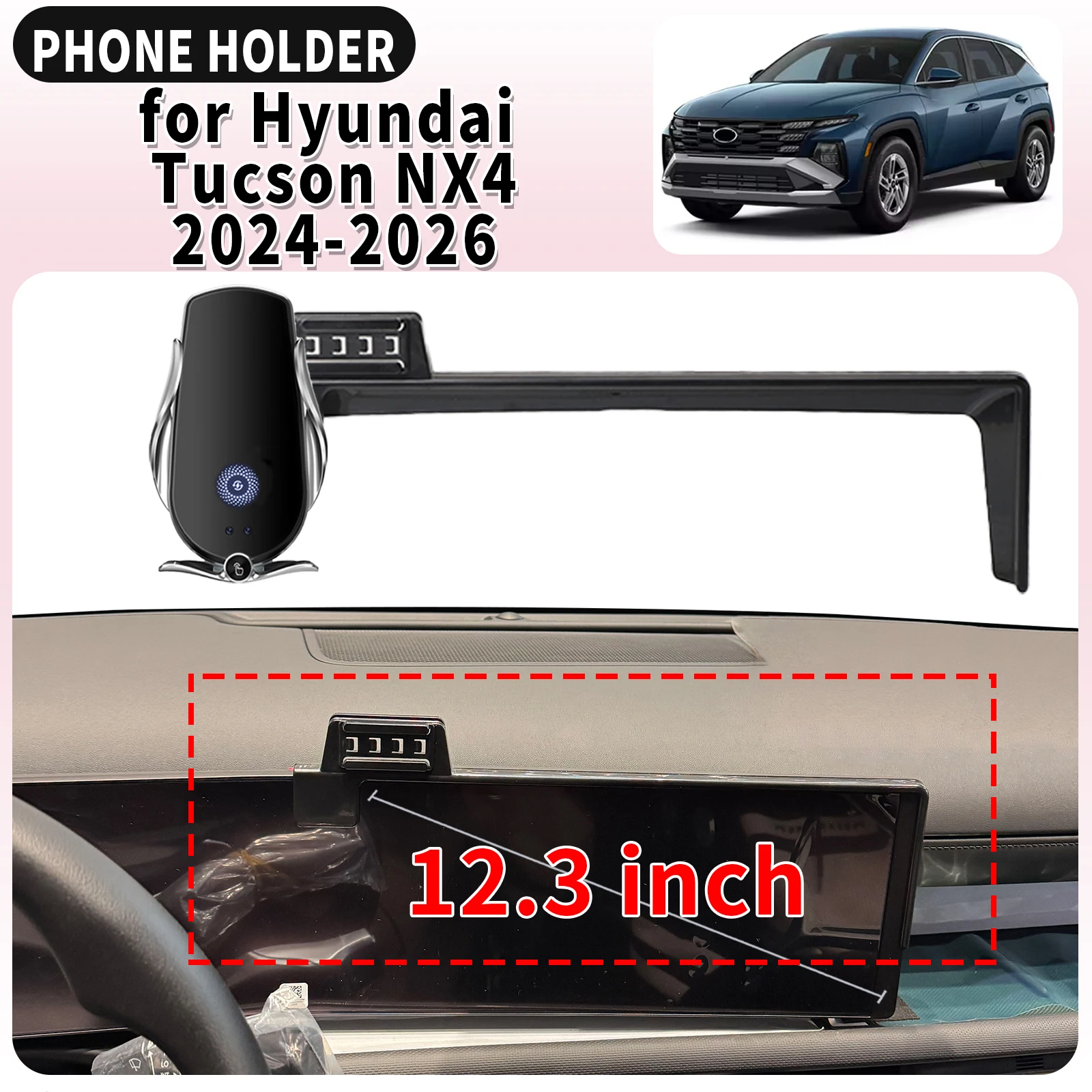 fit for Hyundai Tucson NX4 2024-2026 Screen Base Mount Phone Holder Dedicated Clip-On Navigation Bracket Car accessoires
fit for Hyundai Tucson NX4 2024-2026 Screen Base Mount Phone Holder Dedicated Clip-On Navigation Bracket Car accessoires