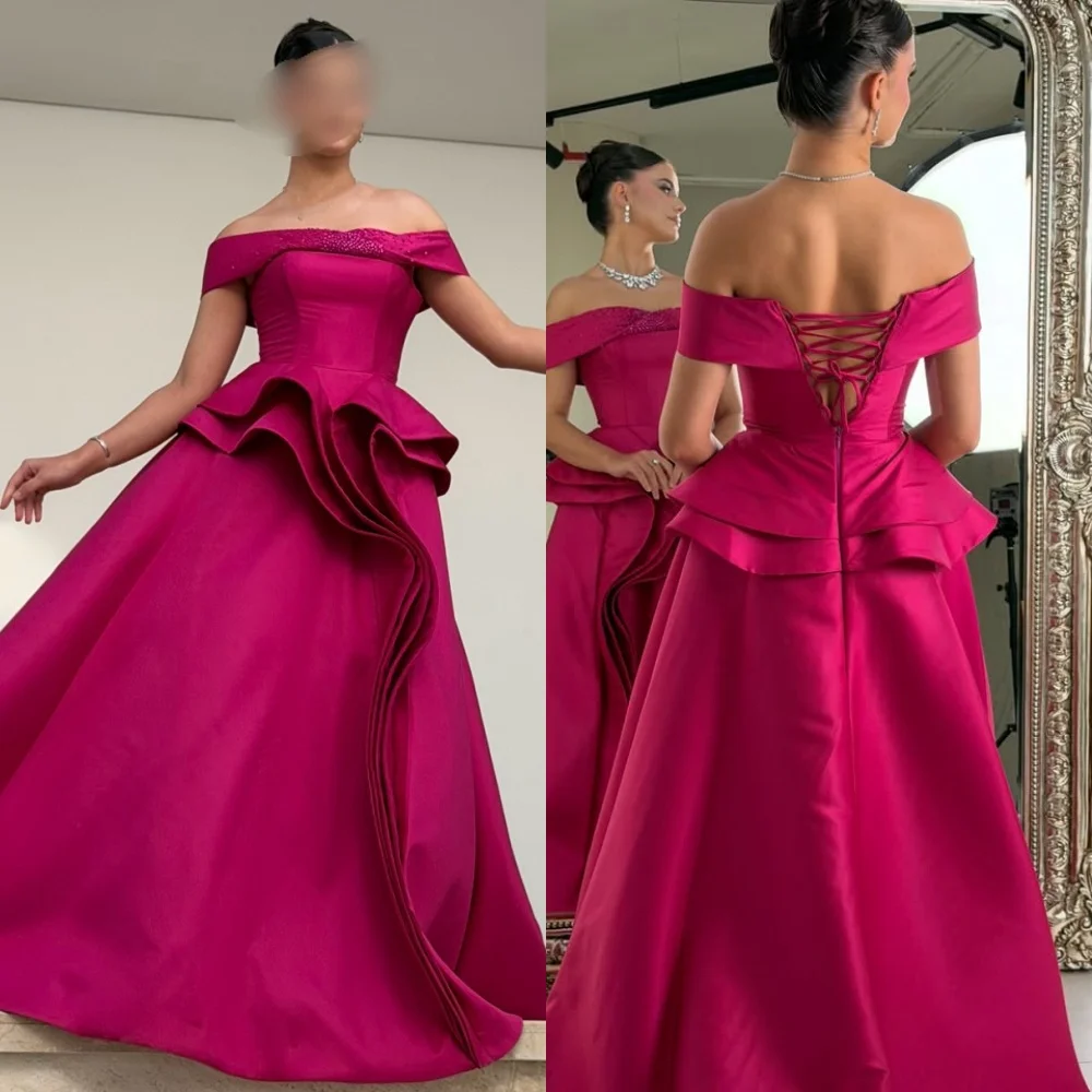 Customized High Quality Fashion Charmeuse Sequined Ruched A-line Off-the-shoulder Long Dresses Bespoke Occasion Dresses Matching
Customized High Quality Fashion Charmeuse Sequined Ruched A-line Off-the-shoulder Long Dresses Bespoke Occasion Dresses Matching
