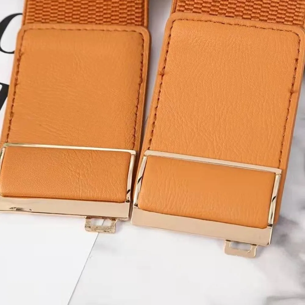 Creative Metal Buckle Elastic Wide Belts Waist Defining Solid Color Dress Belt Comfortable Women Elastic Belt Coat Accessories
Creative Metal Buckle Elastic Wide Belts Waist Defining Solid Color Dress Belt Comfortable Women Elastic Belt Coat Accessories