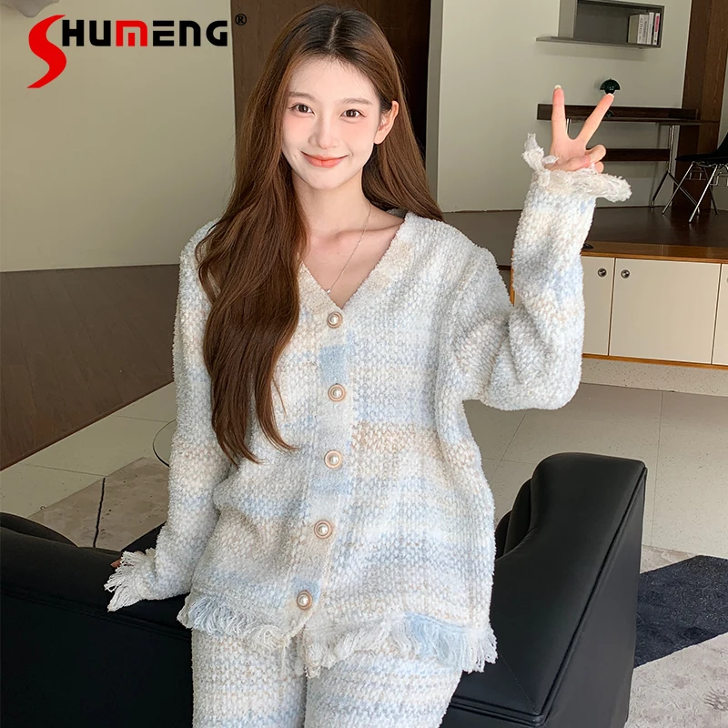 Осенне-зимние утепленные пижамы для женщин, бархатная мягкая носимая верхняя домашняя одежда, женская одежда в японском стиле, милая гостиная для сна
Осенне-зимние утепленные пижамы для женщин, бархатная мягкая носимая верхняя домашняя одежда, женская одежда в японском стиле, милая гостиная для сна