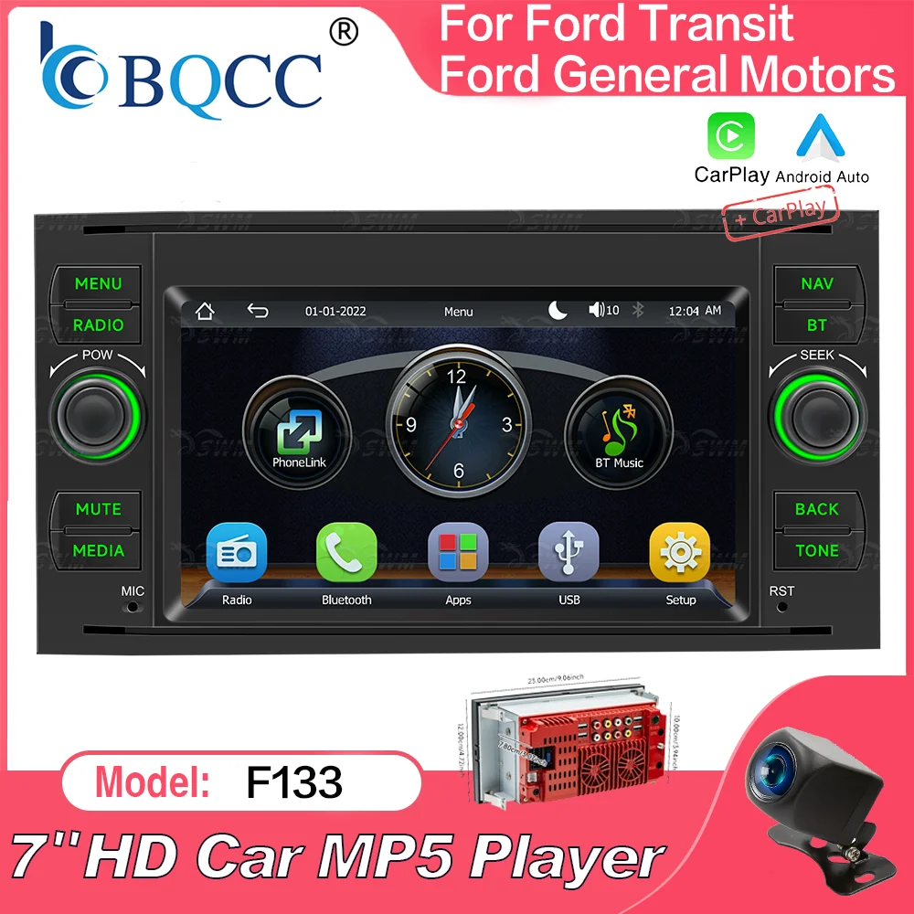 BQCC 7‘’ 2Din Car Radio BT FM AM RDS Multimedia Player For Ford Transit Ford General Motors Audio Stereo Head Unit
BQCC 7‘’ 2Din Car Radio BT FM AM RDS Multimedia Player For Ford Transit Ford General Motors Audio Stereo Head Unit