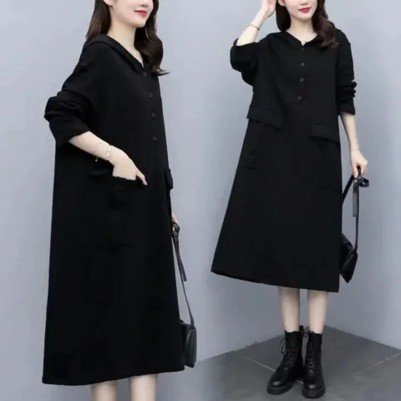 Свободная женская толстовка больших размеров из полиэстера с длинными рукавами, средней длины, для осени и зимы, модная, для повседневной носки
Свободная женская толстовка больших размеров из полиэстера с длинными рукавами, средней длины, для осени и зимы, модная, для повседневной носки