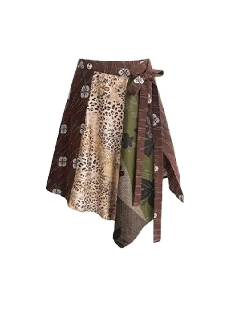 Женская юбка в стиле ретро с принтом тигра, необычная сращивание, весенне-осенняя волнистая перекрытие, элитная цветная юбка с поясом
Женская юбка в стиле ретро с принтом тигра, необычная сращивание, весенне-осенняя волнистая перекрытие, элитная цветная юбка с поясом