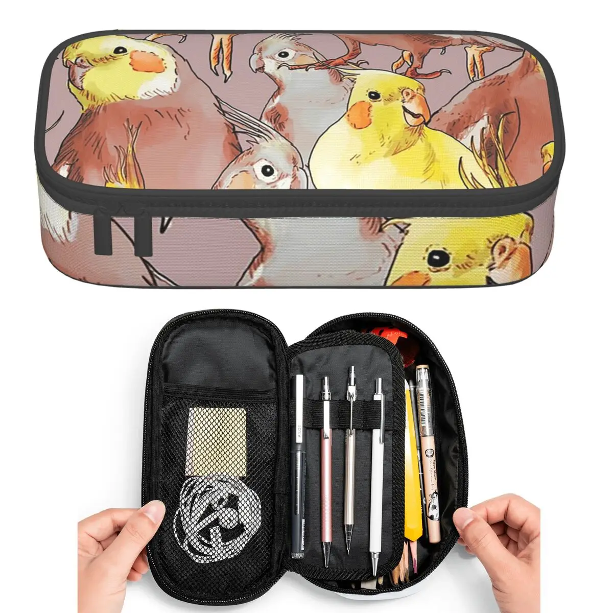 Cute Cockatiel Bird Pattern Pencil Cases for Students Pen Box Pencil Bag Large Capacity Pencil Pouch Pen Holder
Cute Cockatiel Bird Pattern Pencil Cases for Students Pen Box Pencil Bag Large Capacity Pencil Pouch Pen Holder