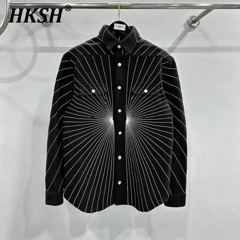 HKSH Spring Autumn New Streetwear Men's Tide Dark Laser Embroidery Shirt Jacket Button Woolen Fashion Punk RO Style Coat HK2878
HKSH Spring Autumn New Streetwear Men's Tide Dark Laser Embroidery Shirt Jacket Button Woolen Fashion Punk RO Style Coat HK2878