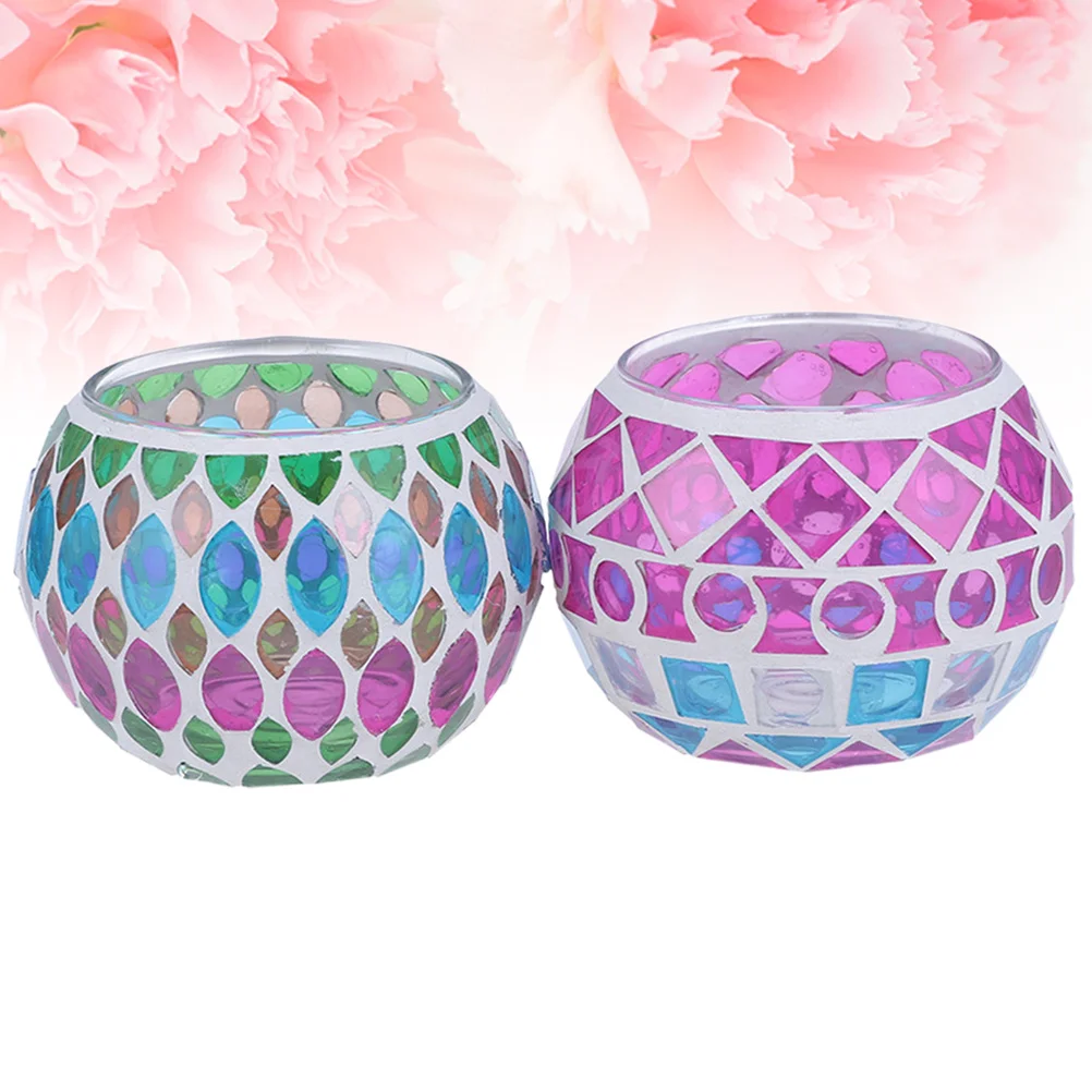 2Pcs Mosaic Glass Holder Retro Round Tealight Holder Colored Rhombus Dots Vintage Home Centerpiece Relaxation Decoration
2Pcs Mosaic Glass Holder Retro Round Tealight Holder Colored Rhombus Dots Vintage Home Centerpiece Relaxation Decoration