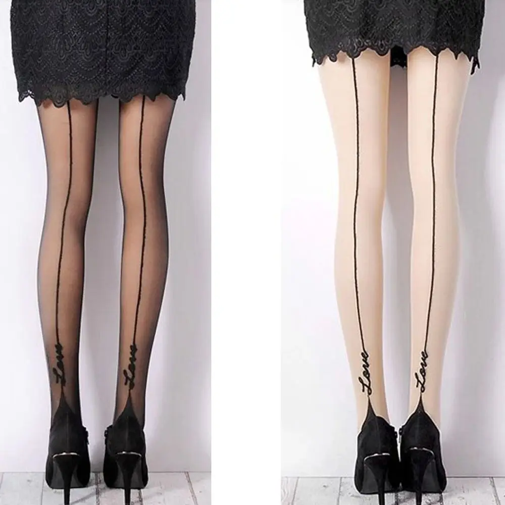 Stylish Retro Sexy Jacquard Women Stocking Creative Back Line English Love Letter Printed Tights Lady Pantyhose
Stylish Retro Sexy Jacquard Women Stocking Creative Back Line English Love Letter Printed Tights Lady Pantyhose