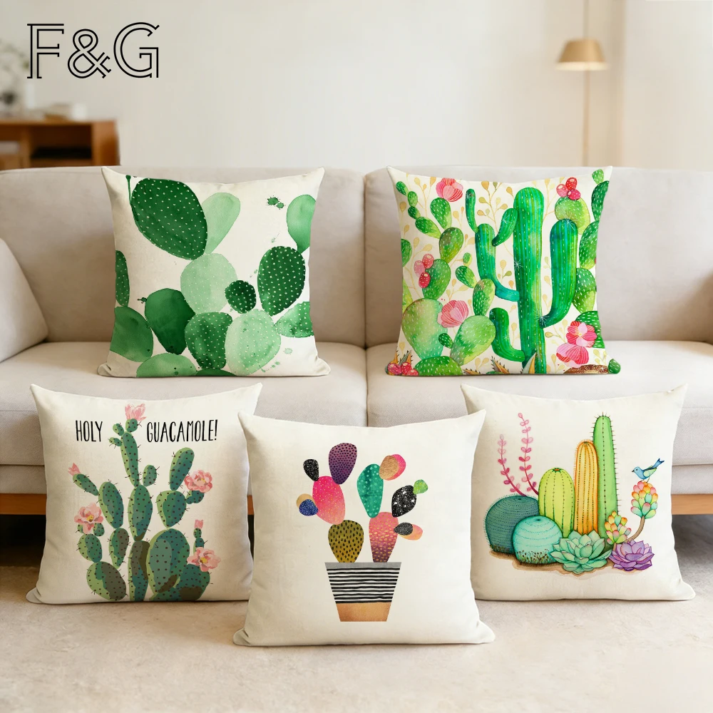 Cactus & Succulent Print Pillow Cover 45x45cm Cushion Case for Sofa Bedroom Tropical Plant Home Decor
Cactus & Succulent Print Pillow Cover 45x45cm Cushion Case for Sofa Bedroom Tropical Plant Home Decor