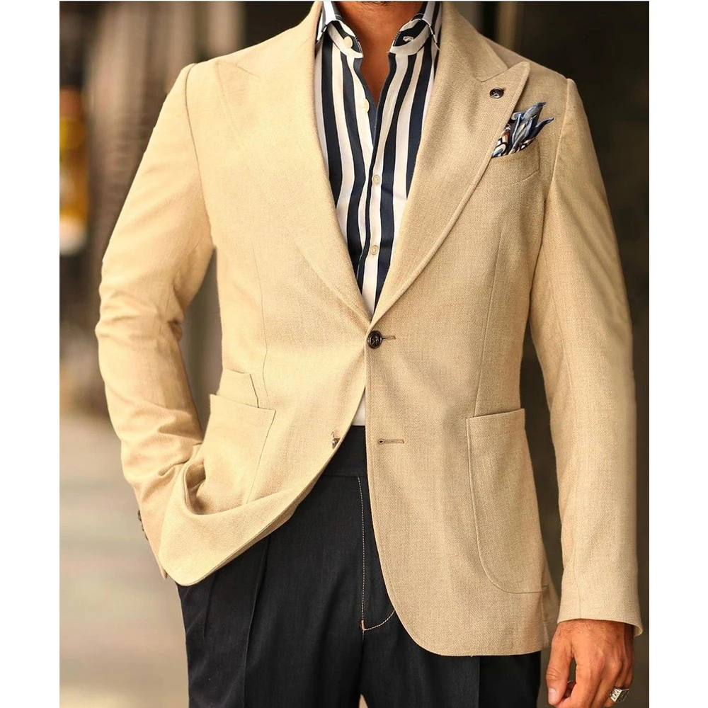 Men's Suit Jacket Cotton Linen Single Breasted Khaki Slim Fit Blazer Casual Elegant Office Business Coat Comfortable Stylish Men
Men's Suit Jacket Cotton Linen Single Breasted Khaki Slim Fit Blazer Casual Elegant Office Business Coat Comfortable Stylish Men