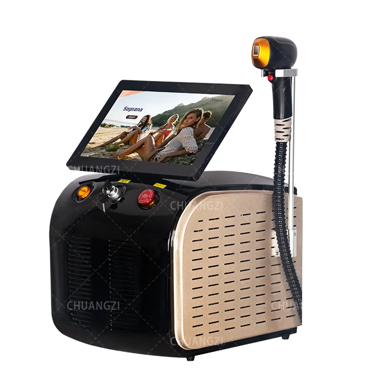 Soprano 755 808 1064nm 3 Wavelength Ice Titanium Laser 4000W Hair Removal Machine Portable Epilator Ice Cooling System
Soprano 755 808 1064nm 3 Wavelength Ice Titanium Laser 4000W Hair Removal Machine Portable Epilator Ice Cooling System