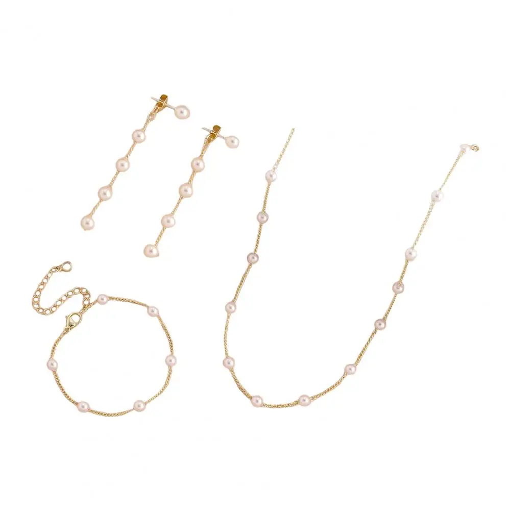 Women Dangle Earrings Elegant Vintage Faux Pearl Jewelry Set for Women Choker Earrings Bracelet with Extension Chain for Prom
Women Dangle Earrings Elegant Vintage Faux Pearl Jewelry Set for Women Choker Earrings Bracelet with Extension Chain for Prom