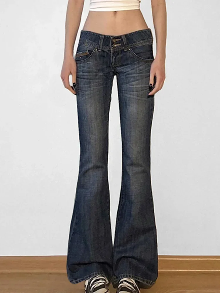 Low Waist Washed Slim-Fit Flared Jeans Women Autumn Stretch Denim Pants Sexy Euro Chic Casual Trousers Vintage All-Match Bootcut
Low Waist Washed Slim-Fit Flared Jeans Women Autumn Stretch Denim Pants Sexy Euro Chic Casual Trousers Vintage All-Match Bootcut