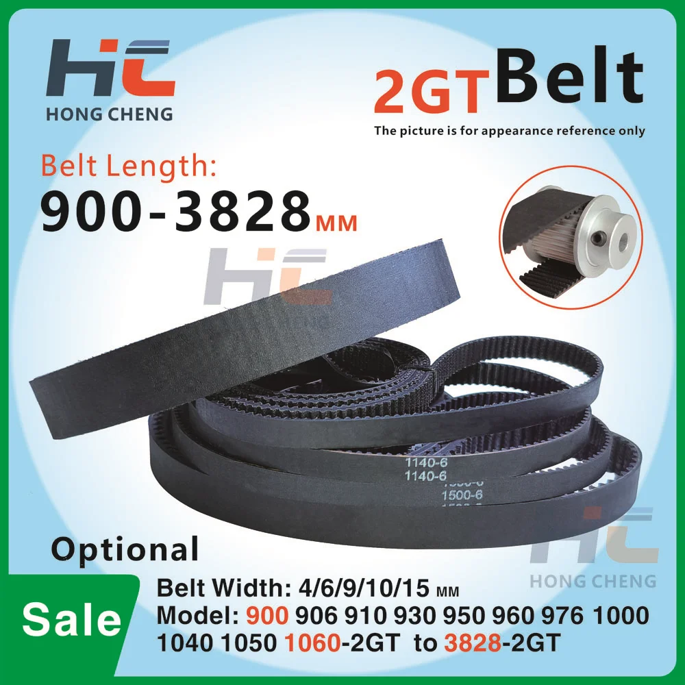 2GT Rubber Timing Belt 900-3828mm Length G2M Synchronous Belt for DIY/CNC/3D Printer, 960/976/1000/1100/1424/1500/2200/2500-2GT
2GT Rubber Timing Belt 900-3828mm Length G2M Synchronous Belt for DIY/CNC/3D Printer, 960/976/1000/1100/1424/1500/2200/2500-2GT
