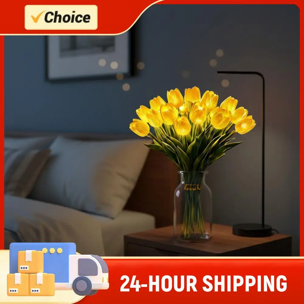 15Pcs Radiant Romantic Tulip Light Warm Light Flower Shaped Ambient Lamp Adjustable Tulip Night Light for Bedroom Bedside Decor
15Pcs Radiant Romantic Tulip Light Warm Light Flower Shaped Ambient Lamp Adjustable Tulip Night Light for Bedroom Bedside Decor