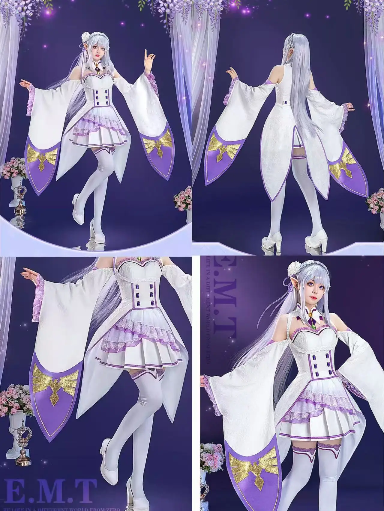 Костюм для косплея Эмилии из Re:Zero, коллекционное издание, полный комплект, униформа, реквизит, аксессуары, для женщин, для карнавальных вечеринок, HCos
Костюм для косплея Эмилии из Re:Zero, коллекционное издание, полный комплект, униформа, реквизит, аксессуары, для женщин, для карнавальных вечеринок, HCos