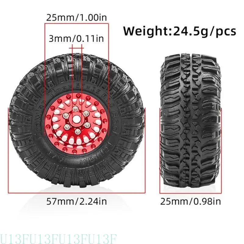 U13F Remote Control Model Rubber Car Supplies Beadlock Wheel Mud Terrain Tires Set
U13F Remote Control Model Rubber Car Supplies Beadlock Wheel Mud Terrain Tires Set