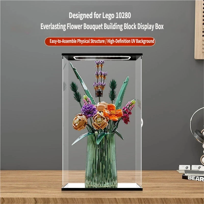 Акриловый демонстрационный футляр для конструктора Lego 10368 Golden Chrysanthemum, пылезащитный прозрачный бокс (только футляр, без модели)
Акриловый демонстрационный футляр для конструктора Lego 10368 Golden Chrysanthemum, пылезащитный прозрачный бокс (только футляр, без модели)