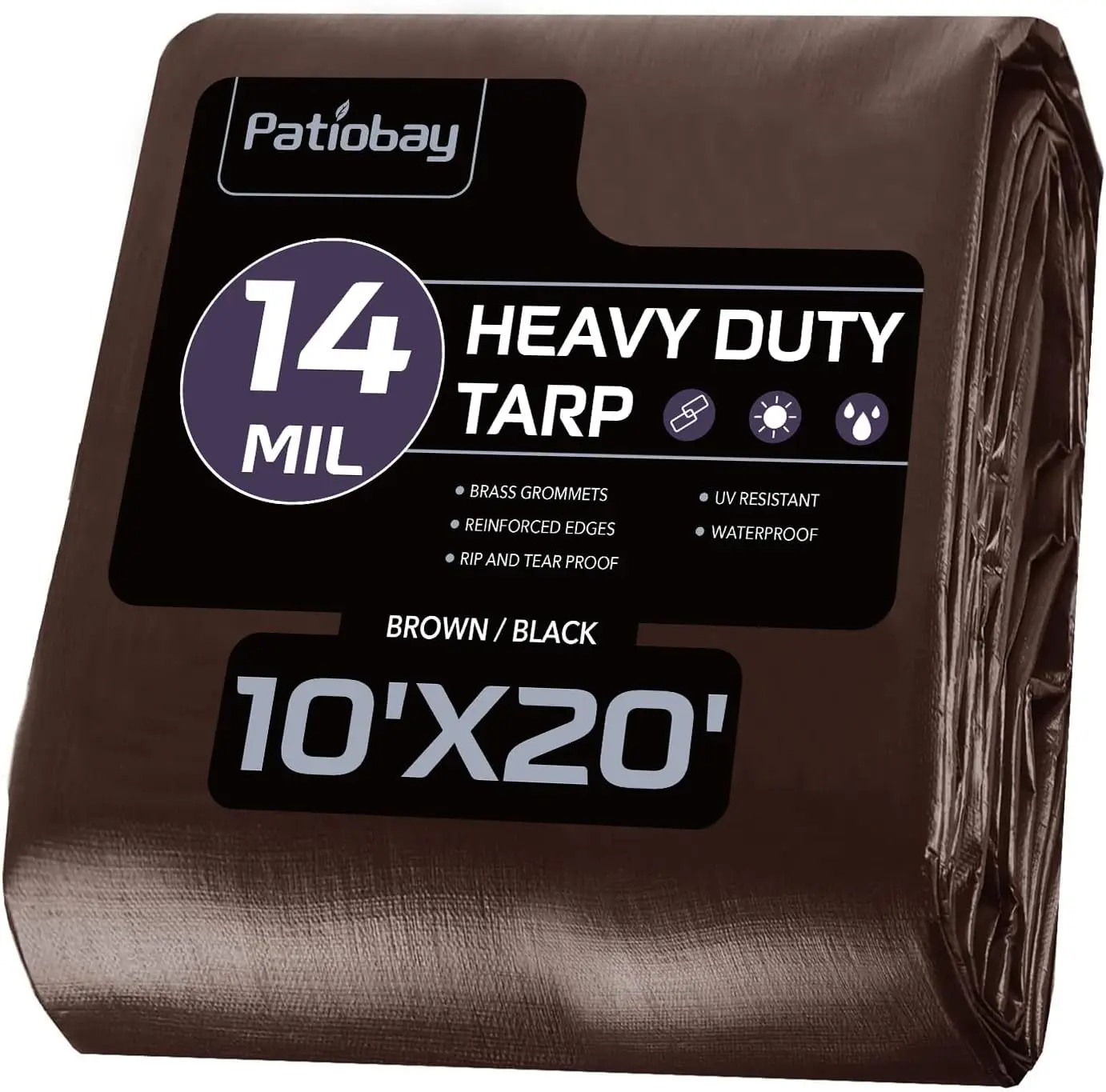 Tarp 10x20FT, 14 Mil Large Tarp, Tarps Heavy Duty Waterproof with Grommets Every 23.6", 420D Thick Plastic Tarp, UV Resistant Te
Tarp 10x20FT, 14 Mil Large Tarp, Tarps Heavy Duty Waterproof with Grommets Every 23.6", 420D Thick Plastic Tarp, UV Resistant Te