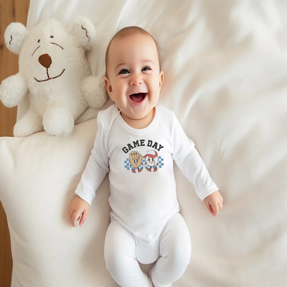 Game Day Print Long Sleeve Romper Crew Neck Bodysuit Comfort Casual Triangle Bodysuit Baby Boy' Clothing
Game Day Print Long Sleeve Romper Crew Neck Bodysuit Comfort Casual Triangle Bodysuit Baby Boy' Clothing