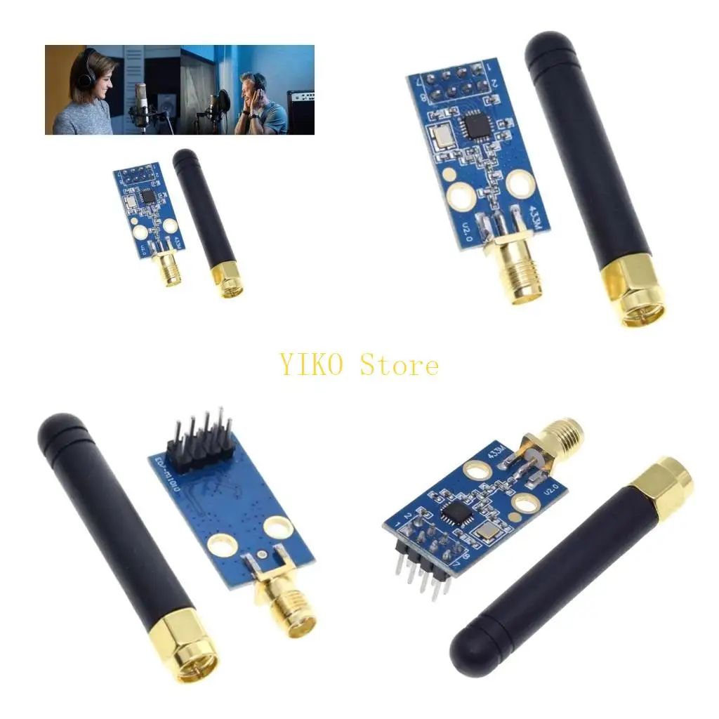 K32C CC1101 433MHz Wireless Transceiver Module Long Ranged Communication With Antenna