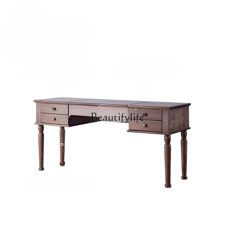 American-style Solid Wood Computer Desk Home Writing Desk Office Dressing Table Dual-use Desk
American-style Solid Wood Computer Desk Home Writing Desk Office Dressing Table Dual-use Desk