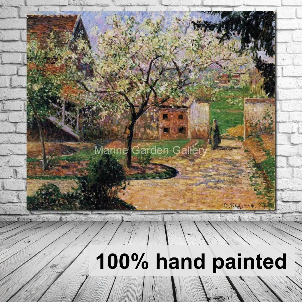 Impressionist Landscape Art Flowering Plum Tree Camille Pissarro Hand Painted Oil Painting on Canvas Contemporary Home Decor
Impressionist Landscape Art Flowering Plum Tree Camille Pissarro Hand Painted Oil Painting on Canvas Contemporary Home Decor