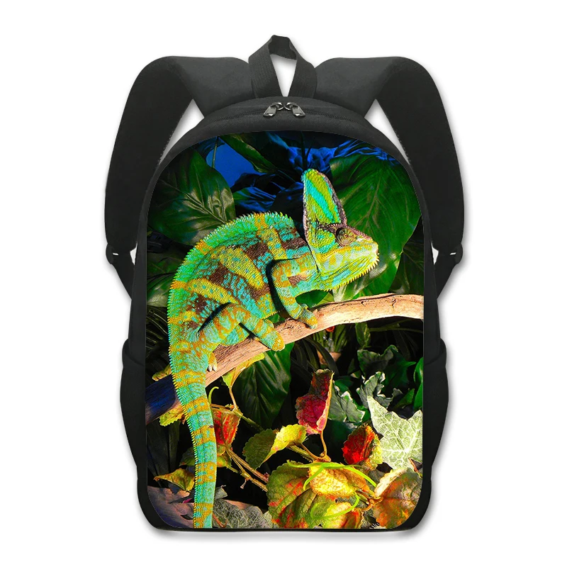 Reptiles Pet Frog Chameleon Snak Spider Print Backpack Women Men Shoulder Bags for Travel Children School Bags Kids Book Bag 
Reptiles Pet Frog Chameleon Snak Spider Print Backpack Women Men Shoulder Bags for Travel Children School Bags Kids Book Bag