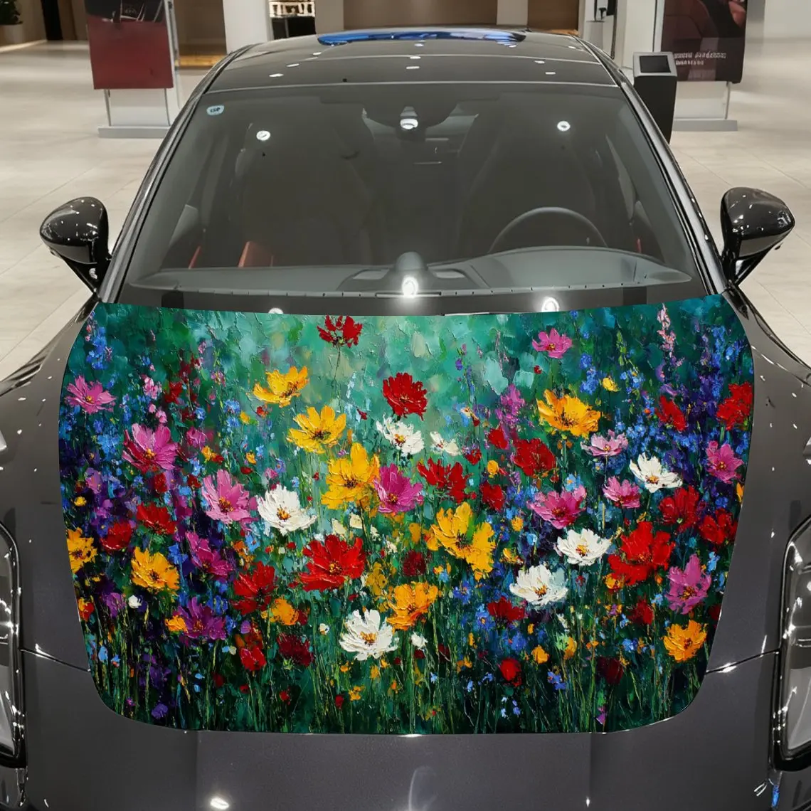 Oil Painting Flower Sea Car Vinyl Wrap, PVC Material Waterproof Car Hood Sticker, Self-Adhesive Scratch-Resistant Stickers for E
Oil Painting Flower Sea Car Vinyl Wrap, PVC Material Waterproof Car Hood Sticker, Self-Adhesive Scratch-Resistant Stickers for E