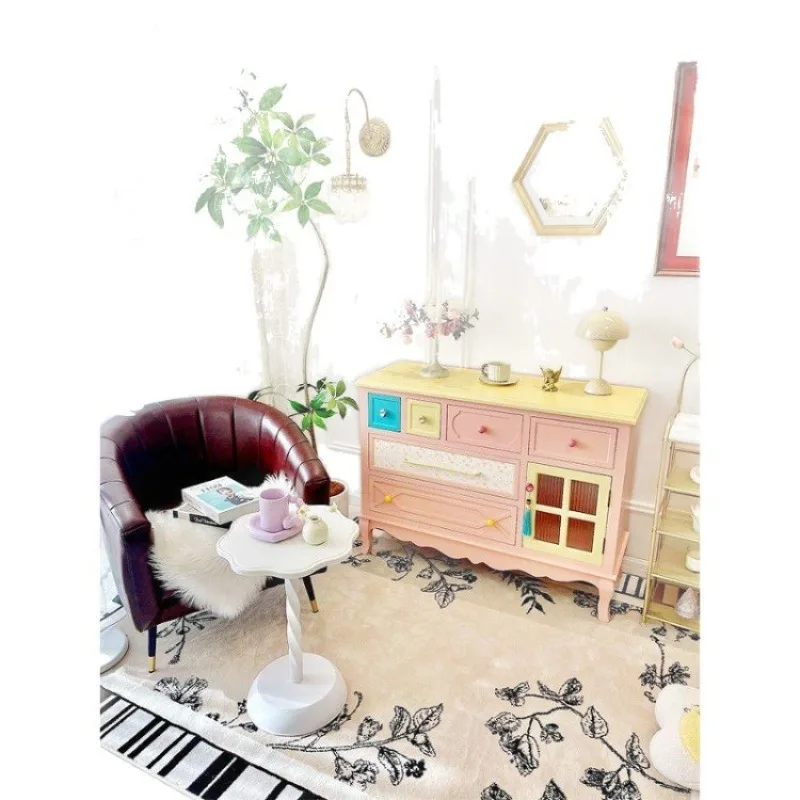 Solid wood painted decorative cabinets, bedroom storage, living room French storage side cabinets
Solid wood painted decorative cabinets, bedroom storage, living room French storage side cabinets