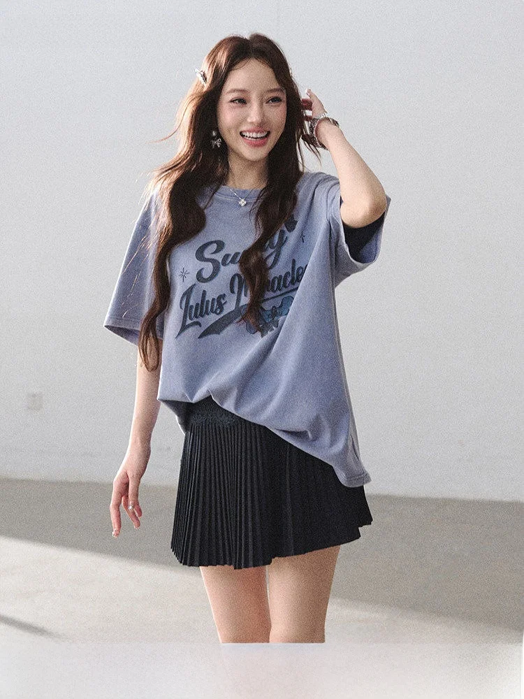 LulusMiracle Pure Cotton Vintage Loose Print Short Sleeve T-Shirt Skirt Set Women's Fashion Summer Outfit round Neck Sleeveless
LulusMiracle Pure Cotton Vintage Loose Print Short Sleeve T-Shirt Skirt Set Women's Fashion Summer Outfit round Neck Sleeveless