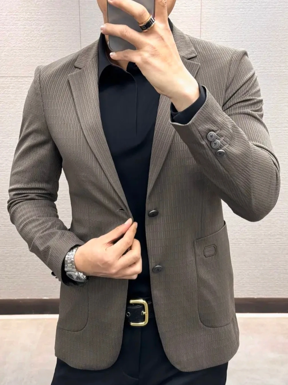 Spring Summer 2768 Men's Casual Double Color Sl Iron-Free High Elastici Suit Faionable Urban Sle Long Sve Busi...
Spring Summer 2768 Men's Casual Double Color Sl Iron-Free High Elastici Suit Faionable Urban Sle Long Sve Busi...