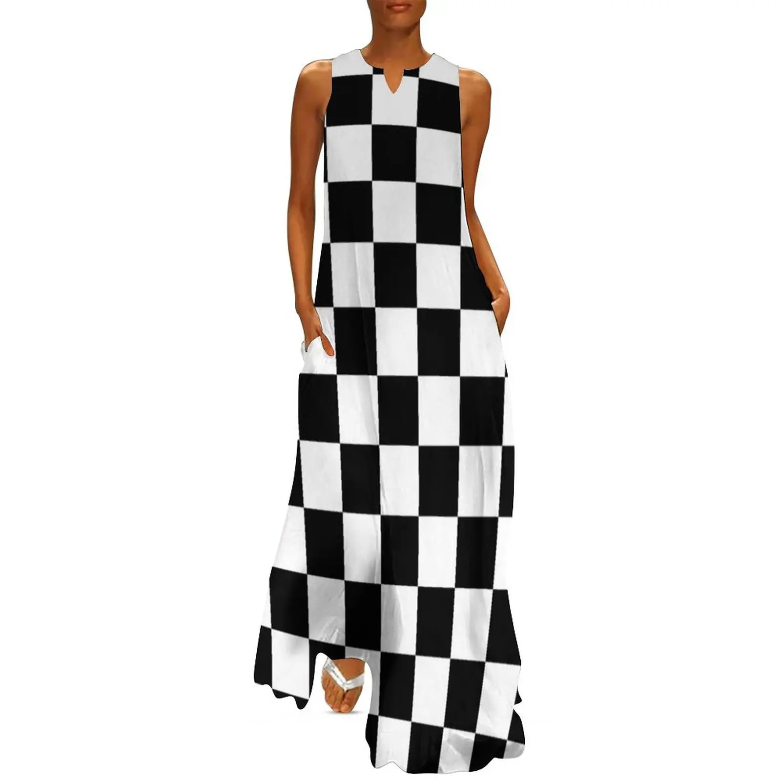 Black and White Squares - Checkered Flag Long Dress Evening gown elegant dress
Black and White Squares - Checkered Flag Long Dress Evening gown elegant dress