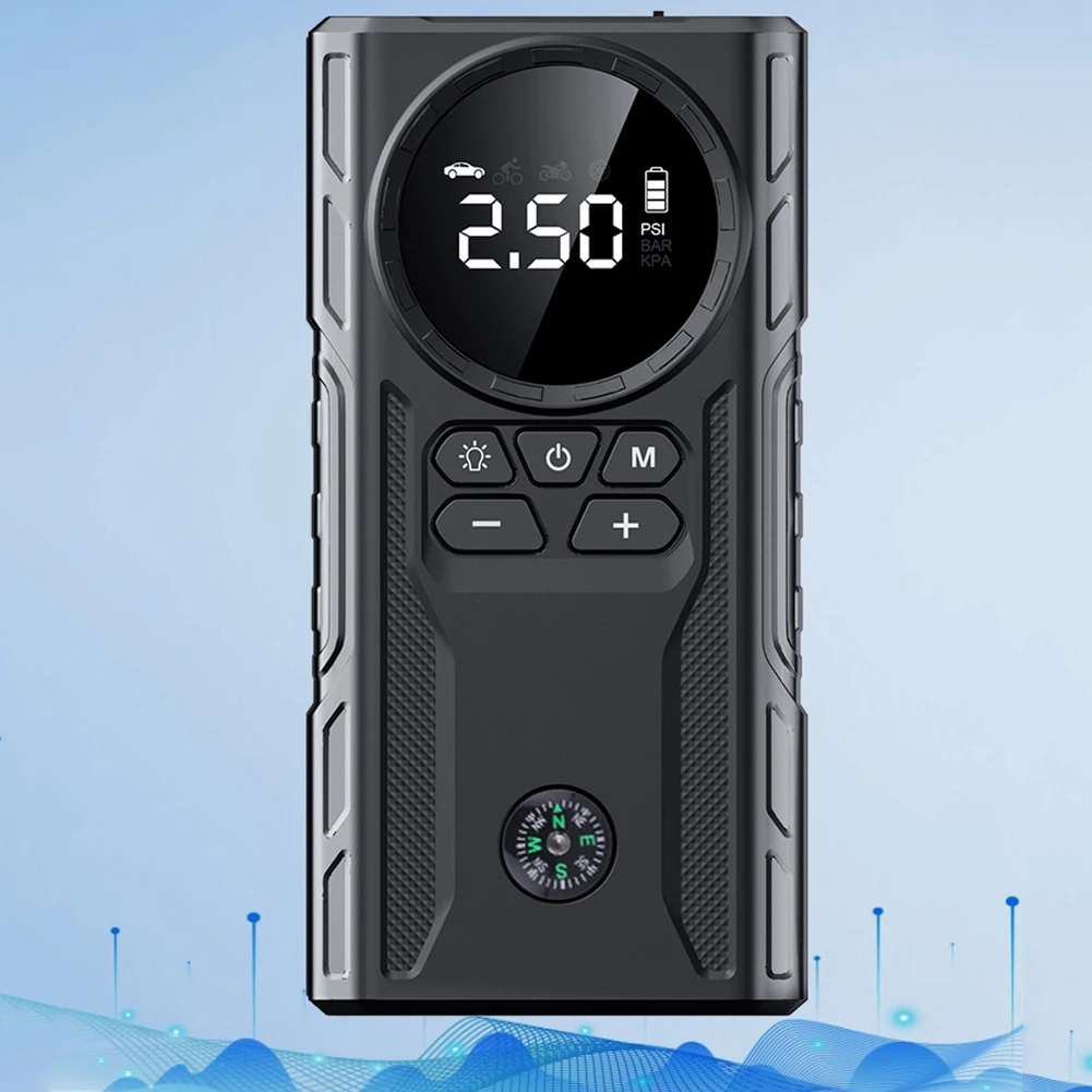 8000mAh Portable Car Inflator Pump with Light Jump Starter Bicycle Air Compressor USB Rechargeable for Automobile Bicycle Ball
8000mAh Portable Car Inflator Pump with Light Jump Starter Bicycle Air Compressor USB Rechargeable for Automobile Bicycle Ball