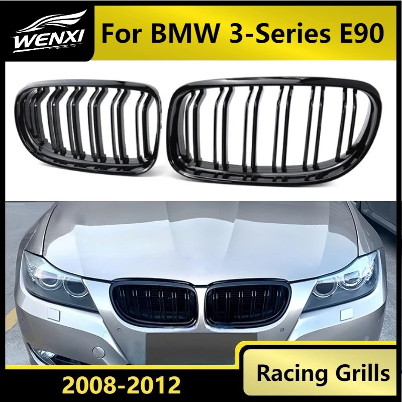 For BMW E90 LCI 3-Series Sedan Wagon 2008-2012 Car Front Kidney Grilles Double Line Hood Grills 2 Slat Racing Grill Styling
For BMW E90 LCI 3-Series Sedan Wagon 2008-2012 Car Front Kidney Grilles Double Line Hood Grills 2 Slat Racing Grill Styling