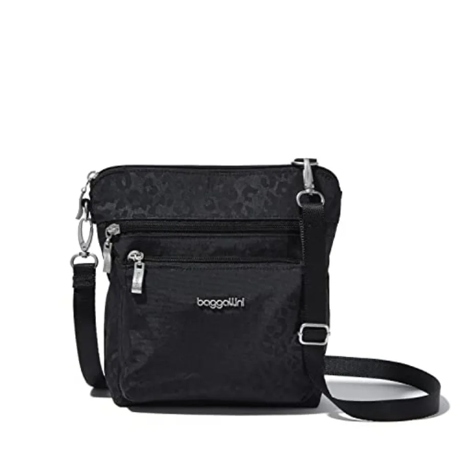 Modern Pocket Crossbody Bag for Women: lightweight water-resistant nylon in black, compact 8.5x8.5 design with RFID protection
Modern Pocket Crossbody Bag for Women: lightweight water-resistant nylon in black, compact 8.5x8.5 design with RFID protection