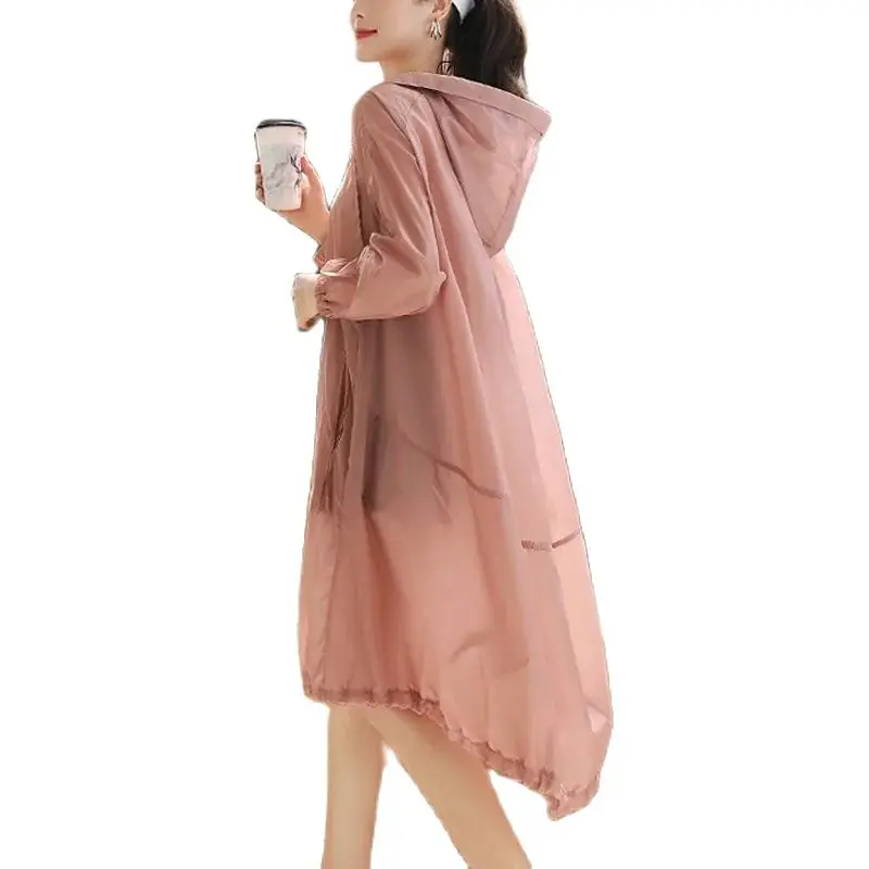 Long Ice Silk Sun Protection Clothing Female NEW Summer Thin Windbreaker Loose Breathable Hooded Women's Coat Outerwear
Long Ice Silk Sun Protection Clothing Female NEW Summer Thin Windbreaker Loose Breathable Hooded Women's Coat Outerwear