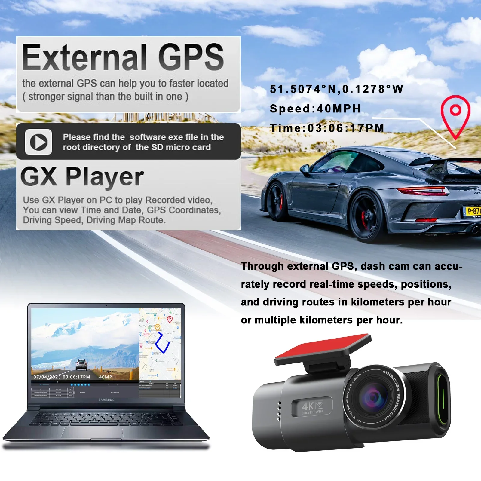 Car Black Box 4k Dashcam Mini Wifi Gps 4k+1080P Front and Rear Dual Lens Dash Camera HD Night Vision 4k Dash Cam
Car Black Box 4k Dashcam Mini Wifi Gps 4k+1080P Front and Rear Dual Lens Dash Camera HD Night Vision 4k Dash Cam