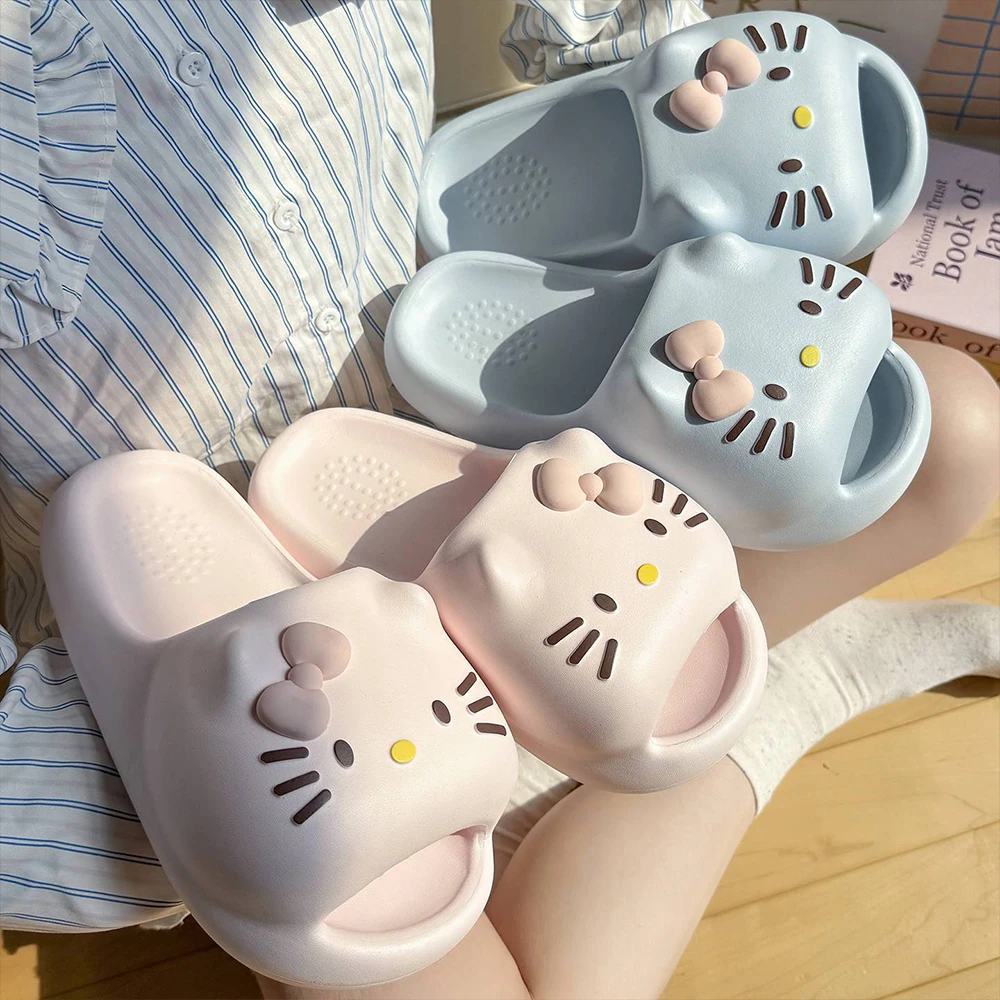 Cartoon Hello Kitty Non Slip Women's Slippers Sanrio Anime Cute Soft Indoor Bathroom Slippers Summer Fashion Leisure Home Shoes
Cartoon Hello Kitty Non Slip Women's Slippers Sanrio Anime Cute Soft Indoor Bathroom Slippers Summer Fashion Leisure Home Shoes